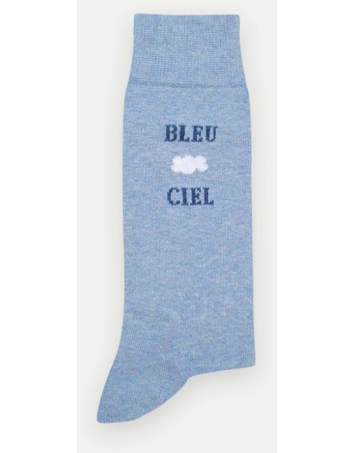 chaussette bleu ciel